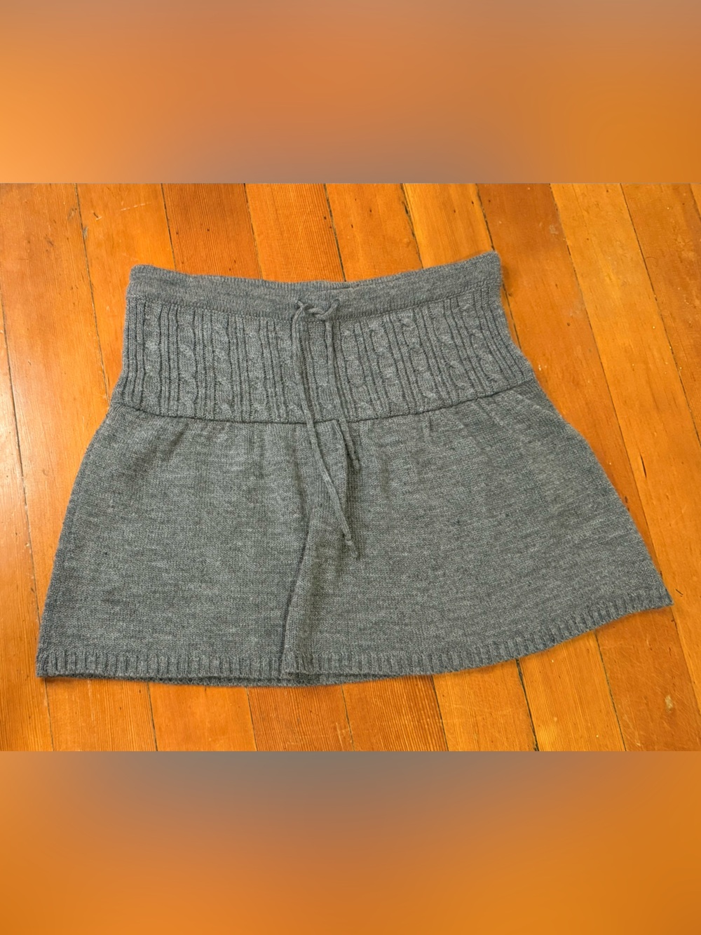 Women’s Knit Drawstring Skirt - Gray